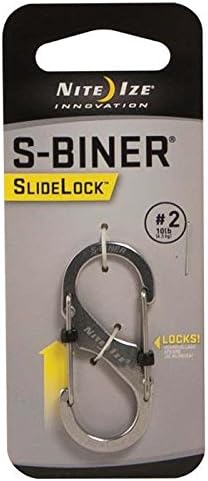 Nite Ize S-Biner SlideLock 1.85 in. Dia. Stainless Steel Silver Carabiner Key Chain