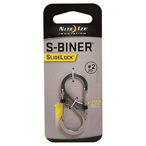Nite Ize S-Biner SlideLock 1.85 in. Dia. Stainless Steel Silver Carabiner Key Chain