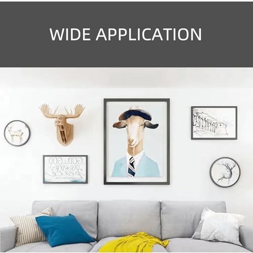 Image of dophee 50Pcs Triangle D-Ring Picture Frame Hangers with Screws for Hanging Display Paintings Clock Artwork Picture Frame Hook Photos Home Decoration 1.54 inchx0.71 inch - Black