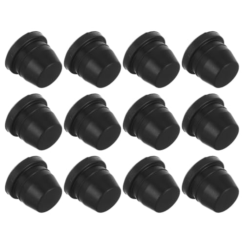 Image of JUMPLAWN Rubber Brake Bleeder Screw Caps Resistant to Wear and Tear 12pcs Black Quick Replacement for Cars and Motorcycle Brake Accessories Suitable for Vehicle and Dust Protection