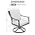 NATURAL EXPRESSIONS 5-Piece Outdoor Patio Dining Set, 4pcs Patio Swivel Rocking Chairs and 38’’ Round Dining Table with 1.65’’ Umbrella Hole