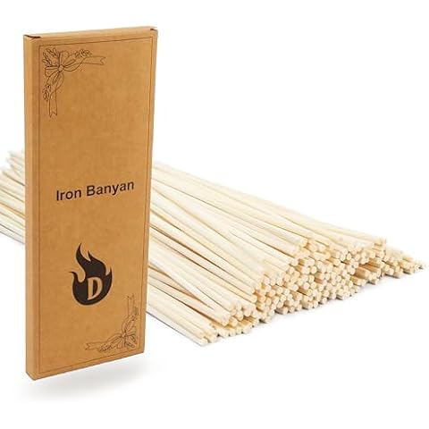 Iron Banyan 120PCS Reed Diffuser Sticks 7.5in/19CM Diffuser Sticks Diffuser Reeds Replacements Sticks for Home,SPA (Natural) Cover