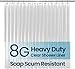 LiBa Mildew Resistant Antimicrobial PEVA 8G Shower Curtain Liner, 72x72 Clear is Non Toxic, Eco Friendly, No Chemical Odor, Rust Proof Grommet