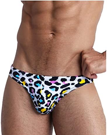 Bang Men's Swimwear - Swim Mini Brief - Low Rise Sexy Bikini Premium Swimsuit (8-BIT POP Leopard - M)