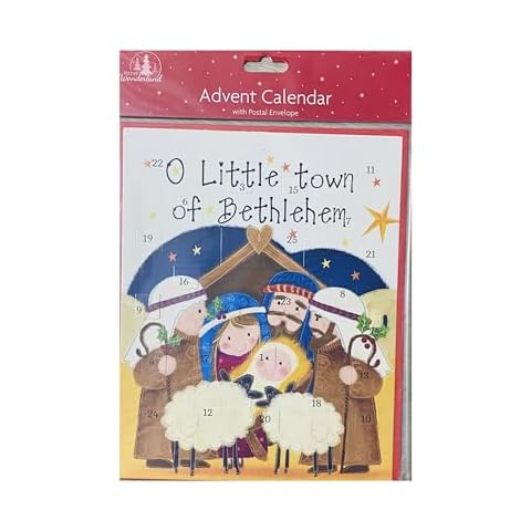 Traditional Nativity Advent Calendar with Envelop Cover