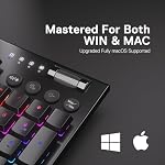 Redragon K618 Horus Wireless RGB Mechanical Keyboard, BT/2.4Ghz/Wired Tri-Mode Ultra-Thin Low Profile Gaming Keyboard w/No-Lag Cordless Connection, Dedicated Media Control & Linear Red Switch