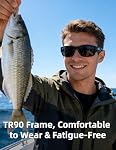 PUKCLAR Polarized Sports Sunglasses for Men & Women – TR90 TAC UV400 for Cycling Driving Running Fishing
