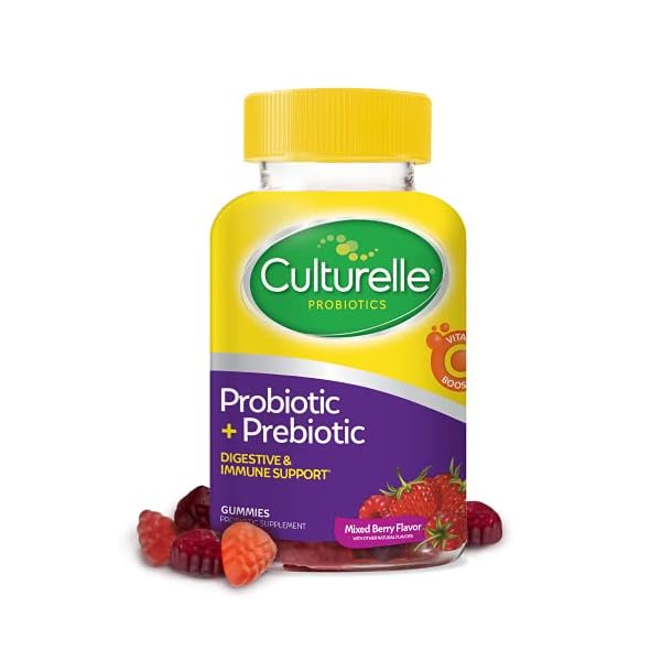 Culturelle Daily Probiotic Gummies for Women & Men, Berry Flavor, 52 Count, Naturally-Sourced Daily Probiotic…