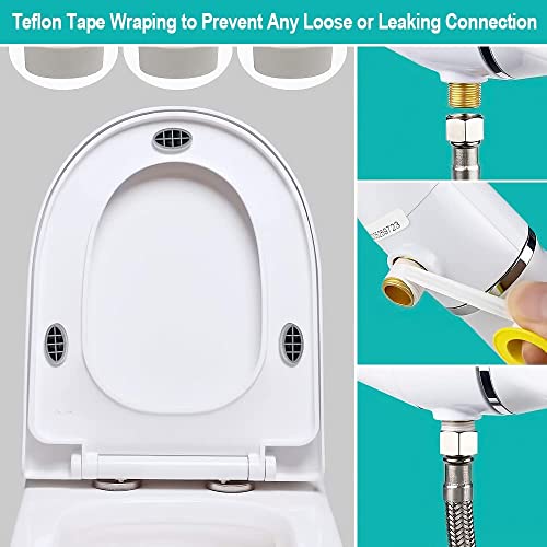 Yolife Ultra-Slim-Bidet, Nicht Elektrische Doppeldüse (hintere/weibliche Wäsche) Frischwassersprüher-Bidet für Toilette