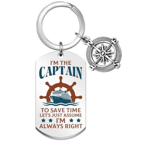 Boat Captain Keychain Gift