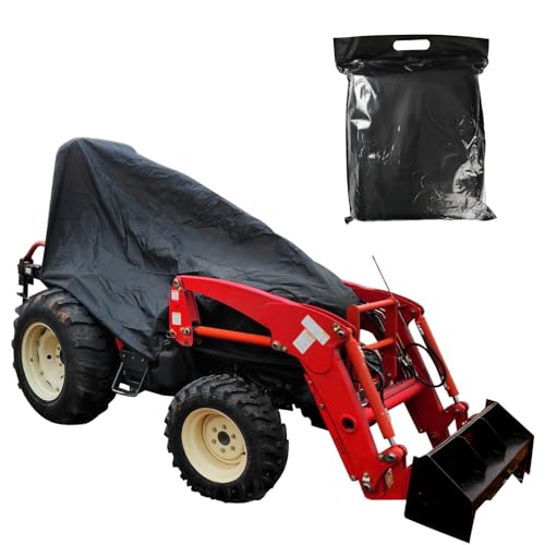 Alvorox Housse de tracteur pour Kubota Mahindra Deere - Tissu Oxford 600D imperméable et durable pour tondeuse à gazon compacte (M)