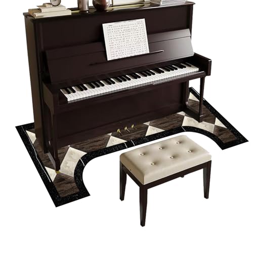 Tehocwiz Alfombra para Piano Insonorizada Antideslizantes Alfombra for Piano Vertical Alfombra Bateria Electronica Protector Alfombra para Piano y Otros Instrumentos 160 cm x 70 cm