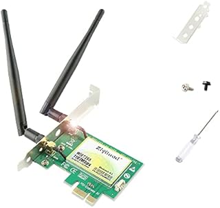 Ziyituod WiFi Card, Wireless AC 1200Mbps with Bluetooth 4.0 Adapter, PCI Express (PCIe) WiFi Network Card Dual Band (2.4GHz 300Mbps or 5GHz 867Mbps) PCI-e Card for Desktop/PC Gaming