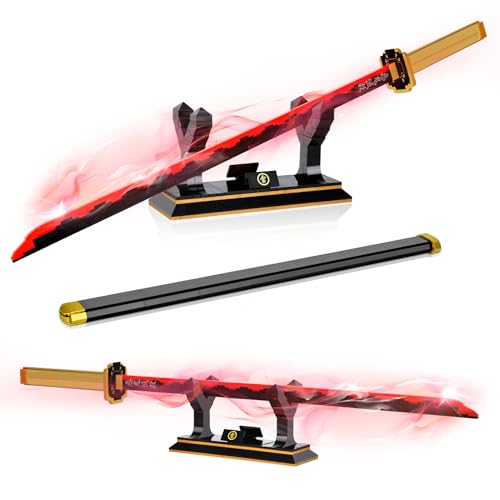 SATHIBI Demon Sword Building Set for Boys, 39in Cosplay Anime Swords with Stand, Katana Toy Gift for Adults Kids Ages 8+ (606 PCS)
