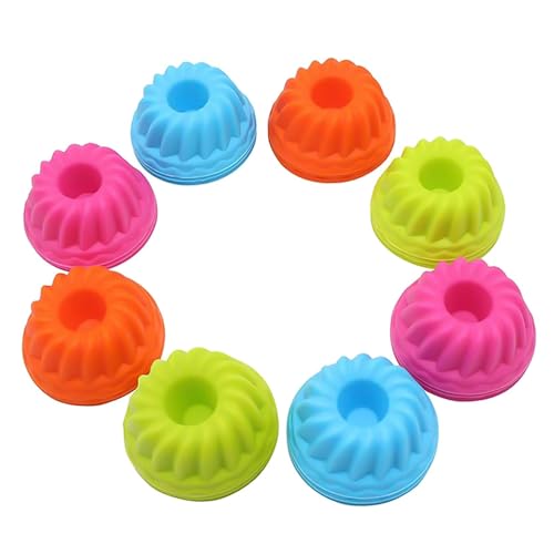 Mini moldes para hornear cupcakes de silicona reutilizables para pastelería 2