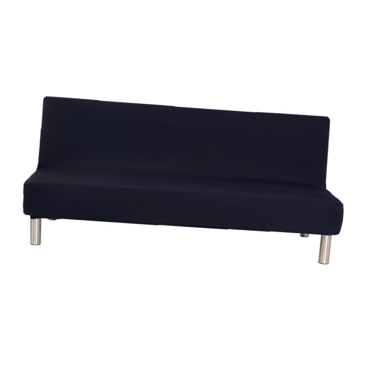 Housse de canapé extensible unie noire Mikikit pour protection intégrale antidérapante