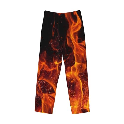 Simple And Cool Flame Men'S Pajama Pants Soft Comfort Lounge Pants Sleep Pj Bottoms4