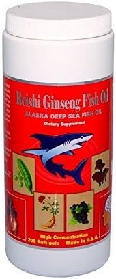 Aceite de pescado de ginseng Reishi (200 cápsulas)