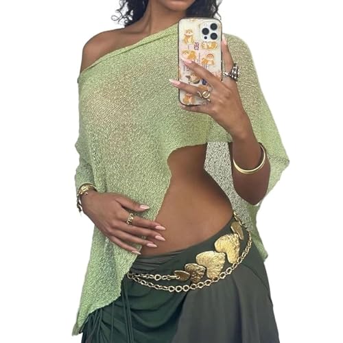Mesh Poncho, Womens Sheer Poncho Shrug Bolero for Women, Lightweight Summer Shrug Pullover Sweater(Green)