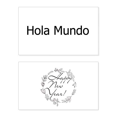 Carte de nouvel an espagnol Hello World avec bénédiction originale pour correspondances