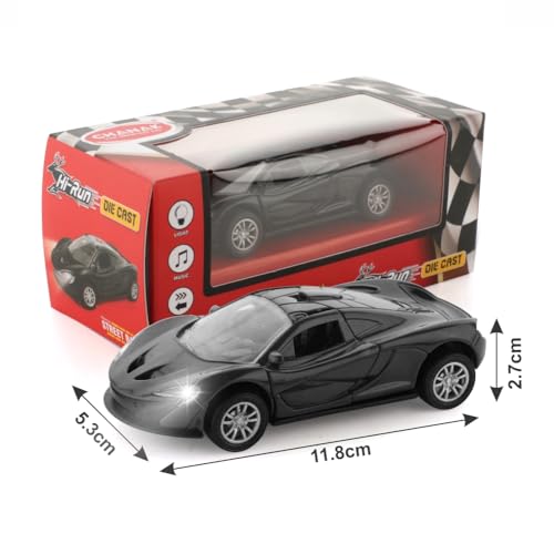 Image of ADITI TOYS Die Cast Car for Kids Alloy Metal Pull Back Car Toy Car Toy Vehicle with Openable Doors & LED Lights Car for Kids Collectible Toy Vehicle Gift for Kids Boys Girls BIS Approved (Black)