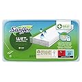Swiffer Panni umidi per pavimenti con profumo fresco al limone, 10 pezzi, per una pulizia facile e veloce, limone, verde/bianco