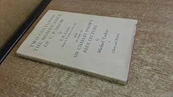 Two Cultures? The Significance of C.P. Snow