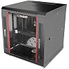 12U Wall Mount Server Rack Cabinet, 19 Locking Network Rack, 24 Deep, Glass Door, with Fan, PDU and Shelf