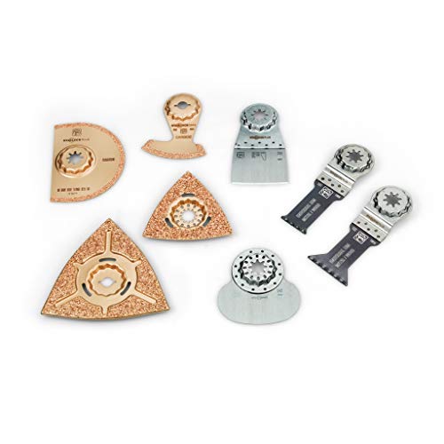 Fein Set Riparazione Sanitari - Set Di 8 Accessori Per Riparazione Sanitari, Adatti Agli Utensili Multifunzione Attacco Starlockmax, 100% Qualità