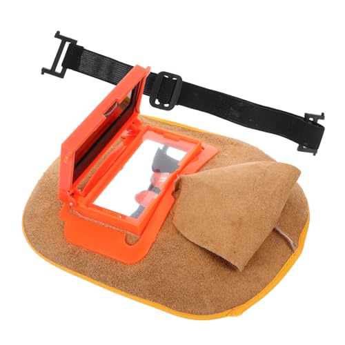 SOPOTUTU Casco da Saldatura Bovina Resistente con Ampia Vista e Confortevole per Saldatori Protezione Autoscurante per Viso e