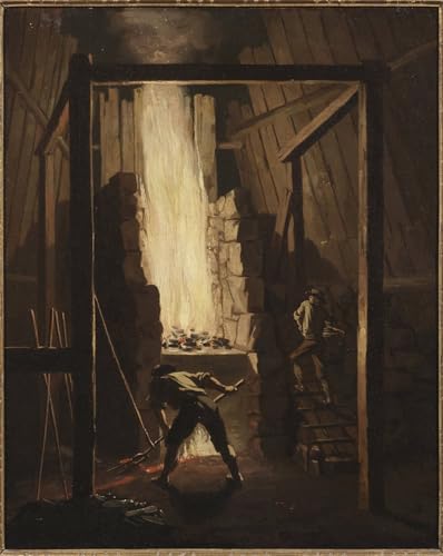 Toile murale de la fonderie de cuivre à Falun : Impression d'art Pehr Hilleström