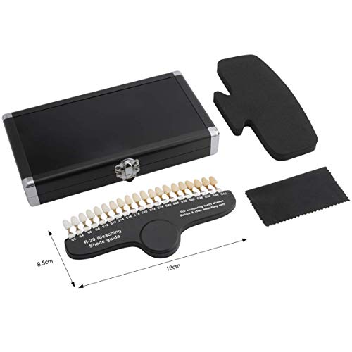 Annwah Dental Teeth Shade Guide, Professional Porcelain 3D R-20 Tooth Whitening Shade Chart With 20 Colors #TOP5