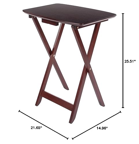Winsome Wood Darlene, Walnut, 21.65 X 14.96 X 25.51 #TOP7
