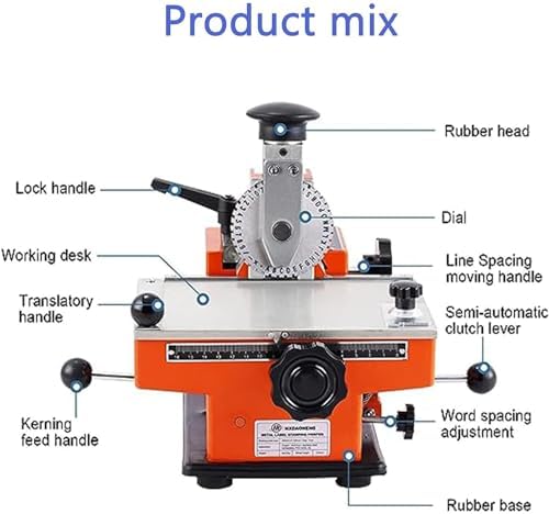 Metal Nameplate Stamping Machine - Versatile Embosser for Labels & Dog Tags, Customizable Marking Machine with Optional Character Wheels for Precision Printing