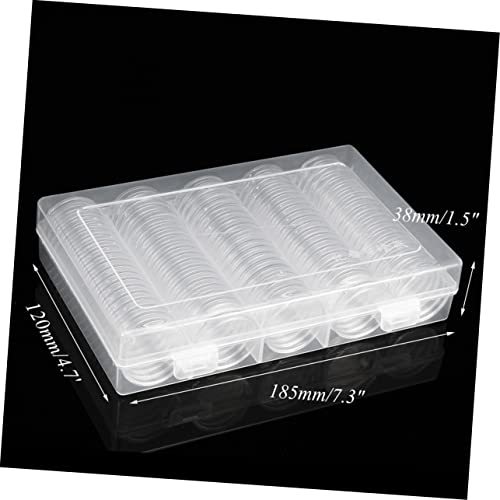 Set 1 caja organizadora transparente para monedas miniatura 3