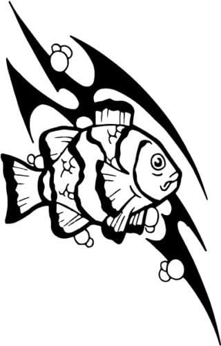 Fish A753 Vinyl Decal Sticker Car Window Wall, Die cut vinyl decal for windows, 