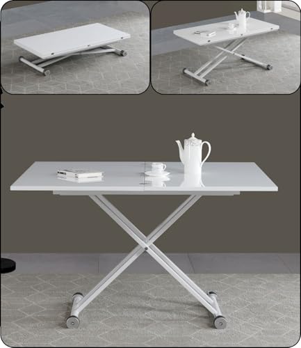 VOLERO' ; Tavolo Trasformabile Salvaspazio, Modello Ulisse medium, Meccanismo Saliscendi