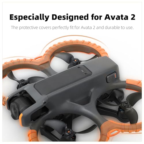 Image of Propeller Guard Protector Accessories for DJI Avata 2, Fly Combo Protective Cover Ring, Prop Bumper Drone Anti-Collision Scratch-proof Protection (Orange)