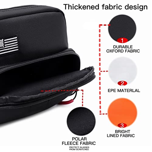 Cwxedn Motorcycle Handlebar Bag,Harley Handlebar Bag American Flag Tool Bag, Universal Fork Bag, Black Sissy Bar Bag,Bicycle Handlebar Bag, Front Storage Accessory Bag For Cruiser Softail Dyna Sportsters #TOP2