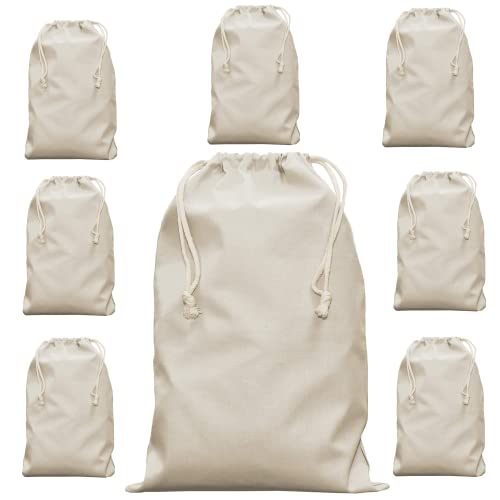 Zuziehbeutel Baumwollbeutel 10 Stück 30 x 45 cm - Rucksack Stofftasche Turnbeutel Bag, Beutel, Reise Haushalt, Jutebeutel zertifiziert Stoffbeutel Einkaufsbeutel mit Kordelzug zum bemalen in Natur