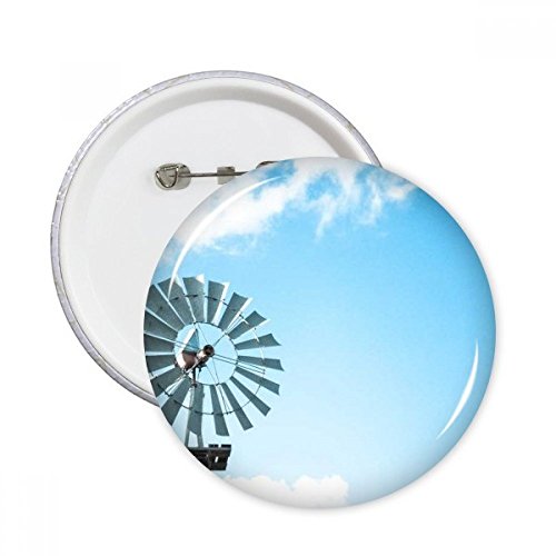 Badge moulin à vent blanc pour customiser un vêtement terne et affirmer son style