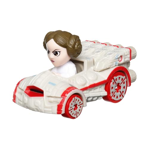 Vehículo Die-Cast Hot Wheels RacerVerse con Princesa Leia 1:64 miniatura 1