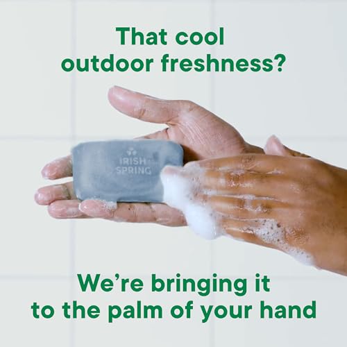 Irish Spring Moisture Blast Deodorant Bar Soap for Men, 12 Hour Fresh Deodorant Soap, 3.7 oz Bar (12 Pack)