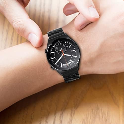 Hiseus Watchband Kompatybilny z Xiaomi Watch S1, 22mm Metalowy Pasek ze Stali Nierdzewnej do Zegarka Xiaomi S1 / S1 Active/Mi Watch (czarny)