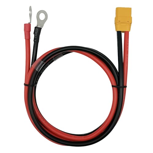 XT90H XT90 to O Ring Terminal Cable,XT90 Female to O Ring Connector Cable with 1M 10AWG Silicon Wire...