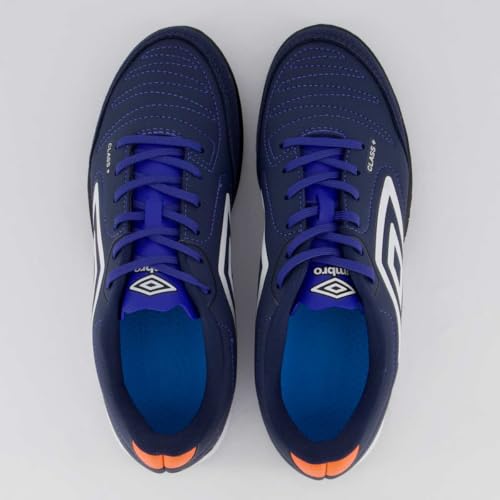 Chuteira Umbro Class+ Society Azul-Marinho e Branca