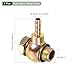 YOKIVE Hose Barb Fitting Elbow, Barbed M16x1.5 Male Thread Adapter Connector, Great for Gas, Water, Oil, Fuel Pipelines (Gold, 8-mm)