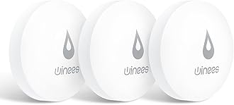 Winees WiFi Water Leak Detector, 3 Pack Water Sensors(Hub Not Included), Easy Set Up, 100M Transmission for Basement, Bathroom, Laundry, IFTTT, S1 FSK(Accessory)