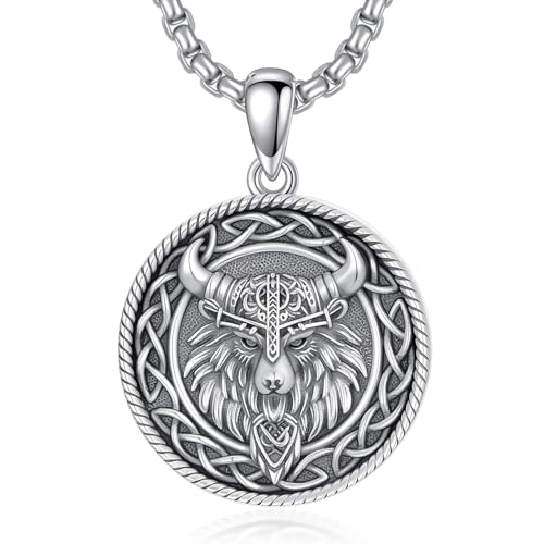 Collier homme argent viking qui ne noircit pas pendentif arbre de vie durable