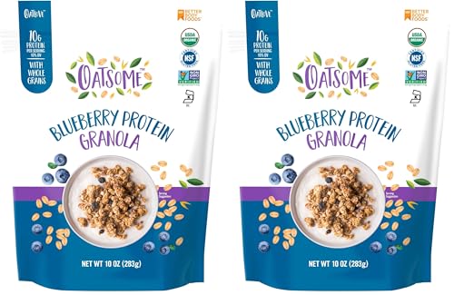 Oatsome Blueberry Protein Granola, 10g Protein, Gluten Free, Made with
